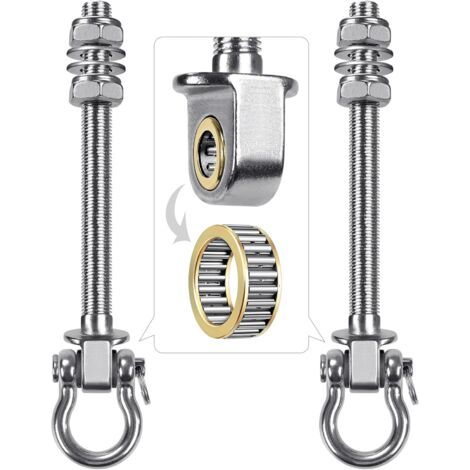 2er-pack Schaukelhaken Aus Edelstahl 304 Für Holz- Und Metallbalken, Perfekt Zum Aufhängen Von Hängematten, Yoga-schaukeln Und Veranda-schaukeln.