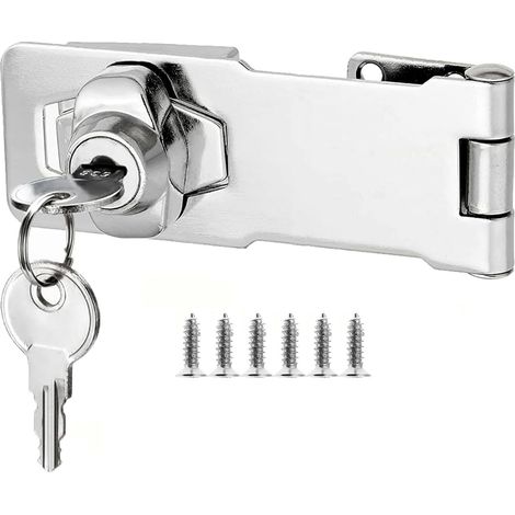 3-zoll-vorhängeschloss Haspen-türschloss Mit Verschiedenen Schlüsseln, Haspenschloss, Briefkastenschloss, Verschluss, Vorhängeschloss, Schranktürschloss Für Schublade, Schrank, Schrank, Silber