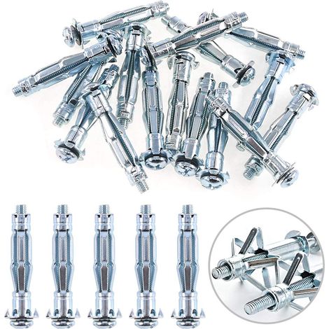 30-teiliges Robustes Molly Bolt-wandankerschrauben-set Aus Verzinktem Stahl Mit Hohlantrieb Für Trockenbau, Putz Und Fliesen, (m552)