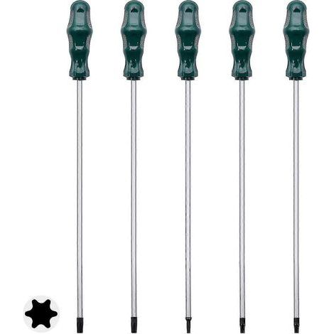 5-teiliges Extra Langes Torx-schraubendreher-set, 30 Cm (12 Zoll), Magnetisch, T15 Bis T30 (t15, T20, T25, T27, T30), Sternförmige Magnetische Torx-schraubendreher