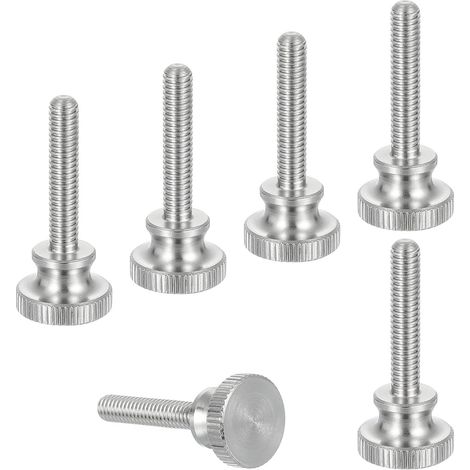 6 Stück M5 X 20 Mm Rändelschrauben, 304 Edelstahl, Metrische Rändelkopfschrauben Mit Schultergriffknöpfen