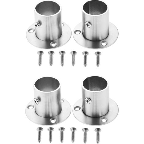 S-giant Set Mit 4 Edelstahlhalterungen Für Schrank, Rohr, Stütze Und Halterung, Rohrverbindung, 25 Mm Kleiderstange