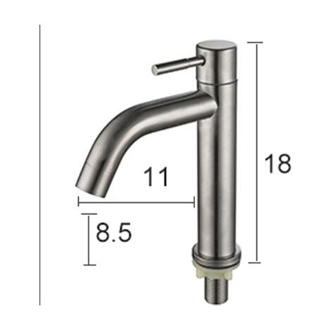 Chrom-waschtischmischer – Höhe 20 Cm – Gebogener Auslauf – Keramikventil – Wassereinsparung Bis Zu 30 % – Für Badezimmer