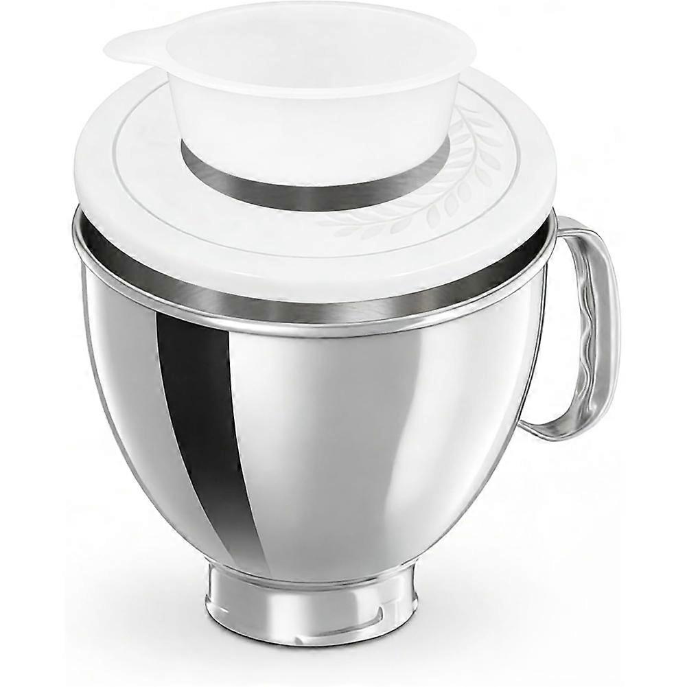 Bol Mélangeur En Acier Inoxydable De 5 Pintes Avec Poignée Et Couvercle, Pour Robots Pâtissiers Kitchenaid À Tête Inclinable De 4,5 À 5 Pintes, K45, K45ss, Ksm150