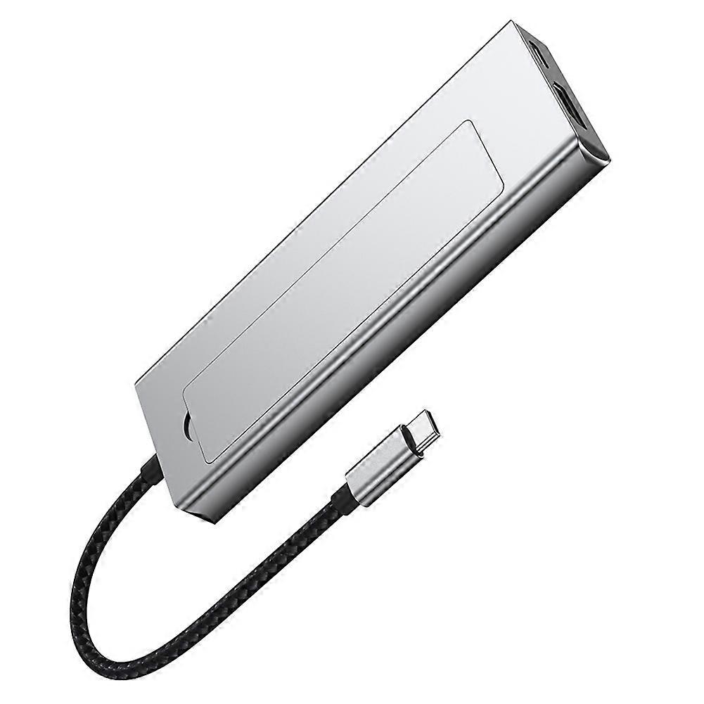 Hub Usb 8 En 1 Pour Ssd M.2 Nvme Sata Avec Boîtier De Stockage Intégré, Station D'Accueil Pour Ordinateur Portable Compatible Usb 3.2 Type-c Vers Hdmi, Adaptateur Usb.