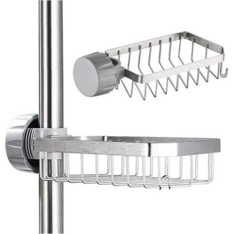Duschseifenschale, Duschregal Ohne Bohren, Duschaufbewahrung Ohne Bohren, Waschbeckenstange, Schwammhalter Aus Edelstahl 304-wj