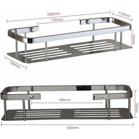 Edelstahl-duschregal 35 Cm – Wandregal Für Bad Und Küche – Robuste Und Elegante Aufbewahrung