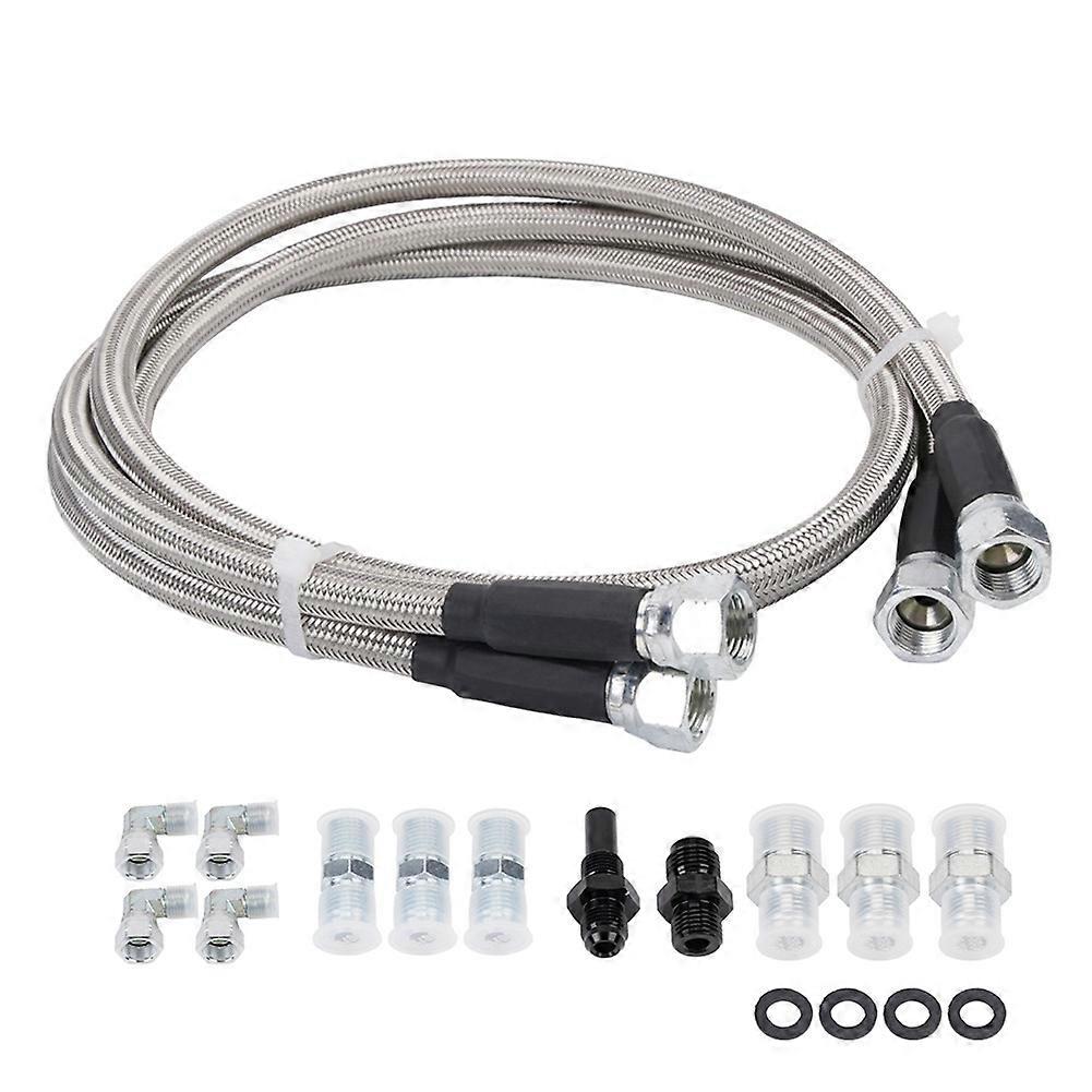 Kit De Durites De Refroidissement De Transmission 6an 70" Avec Colliers De Serrage, Compatible Avec Gm Chevy Tr6060 C5 C6 Aod 4l80e Th350 Th400 4l60e