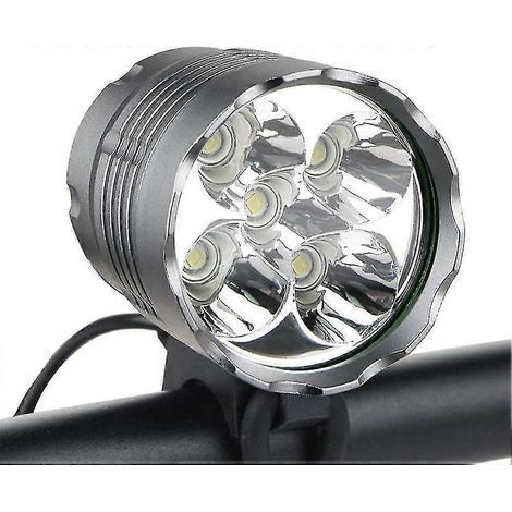 Fahrradlicht, 6000 Lumen, 5 Led, Wasserdicht, Frontscheinwerfer Für Mountainbike, 3 Beleuchtungsmodi