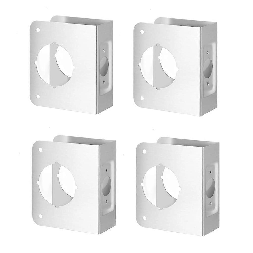 4 Plaques De Renfort Pour Serrure Et Porte, Épaisseur 44,5 Mm (1-3/4 Po), Entraxe 60 Mm (2-3/8 Po), Perçage 54 Mm (2-1/8 Po), Réparation De Portes