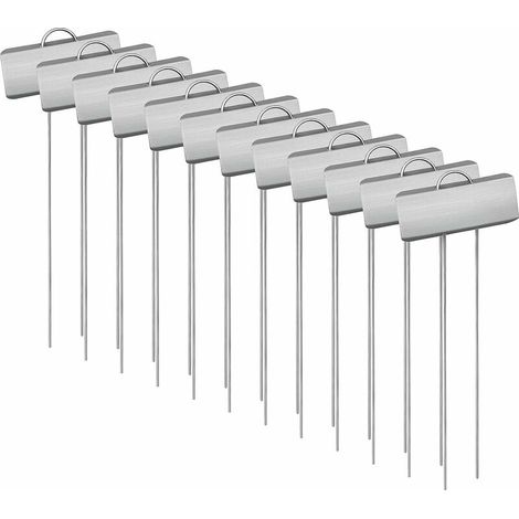 Kindergarten-pflanzen-etiketten-marker, 12 Stück Metall-gartenetiketten, Langlebig, Rostfrei, Gemüsegarten-etiketten, Marker Für Blumen, Gemüse, Samen, Garten, Kindergarten (silber), Sonnig
