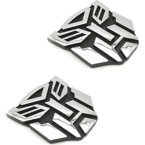 Paar Autobot-autoaufkleber Mit Chrom-finish, Autobot Transformers, Auto-embleme, Autozubehör