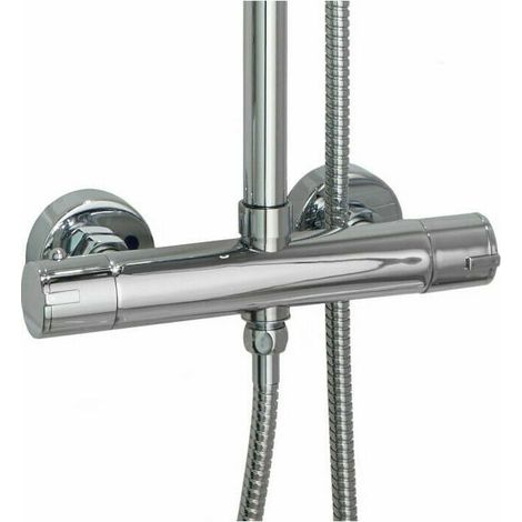 Rhg Runder Thermostatmischer Mit Doppelauslauf Für Duschsäule – Chrom