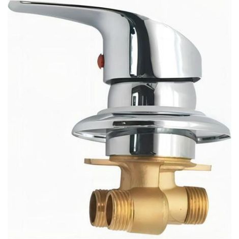 Tigrezy – Duschkabinenmischer, Messing-duscharmatur-auslassumsteller, Chrom-duschmischer, G1/2-anschluss, Kaltwassermischer