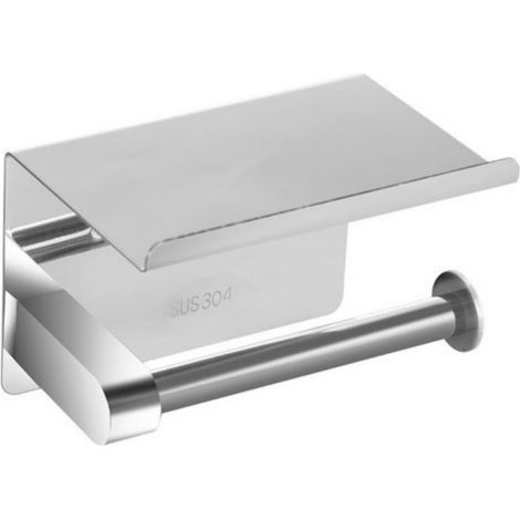 Toilettenpapierhalter Ohne Bohren Aus Silbernem Edelstahl 304 – 14 X 9,5 Cm, Beständig Gegen Korrosion Und Rost