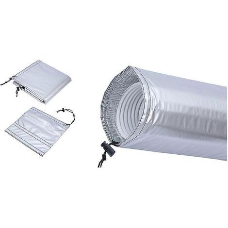 Tragbare Klimaanlagenschlauch-isolierfolie, 4-lagige Aluminiumfolien-isolierabdeckung Für 5" Und 5,9" Abflussschläuche.
