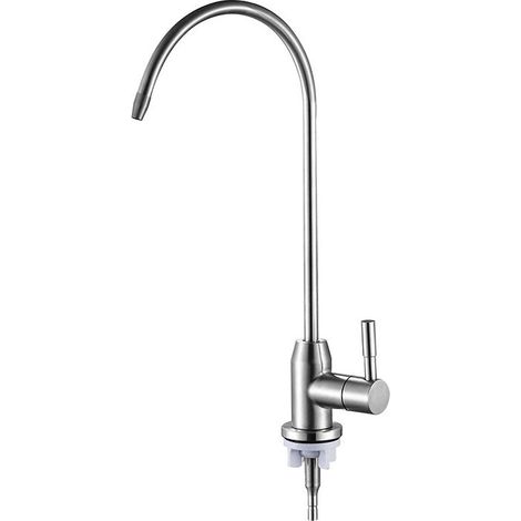 Trinkwasser-küchenarmatur, Edelstahl-küchenarmatur, 360° Drehbar, Bleifreier Osmose-wasserhahn, Gebürstetes Nickel
