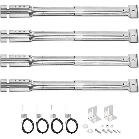 Universalbrenner Von 31 Bis 42 Cm Für Charbroil, Landmann, Blooma, Brinkmann, Tepro, Taino, Barbecook, Verstellbarer Edelstahlbrenner Für Cosmogrill, Campingaz