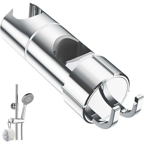 Universelle Verstellbare Duschhalterung 20,5–23,5 Mm Mit 2 Haken Für 18–25 Mm Stangen, Chrom, Ideal Für Duschköpfe-kzq