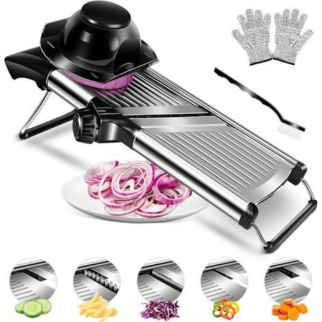 Verstellbare Edelstahl-mandoline Mit Integrierter Scharfer Klinge, Multifunktionaler Gemüseschneider, Für Obst Und Lebensmittel