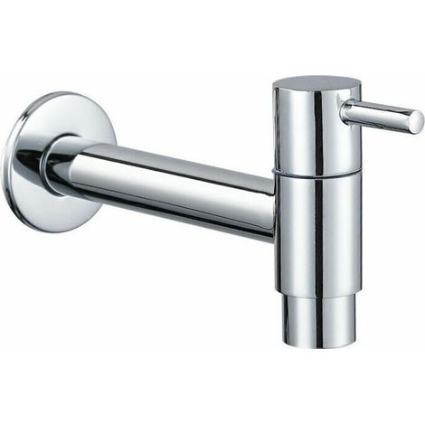 Wandmontierter Wasserhahn Aus Verchromtem Messing Für Kaltes Wasser – Waschbecken, Wischmopp, Waschmaschine Und Garten