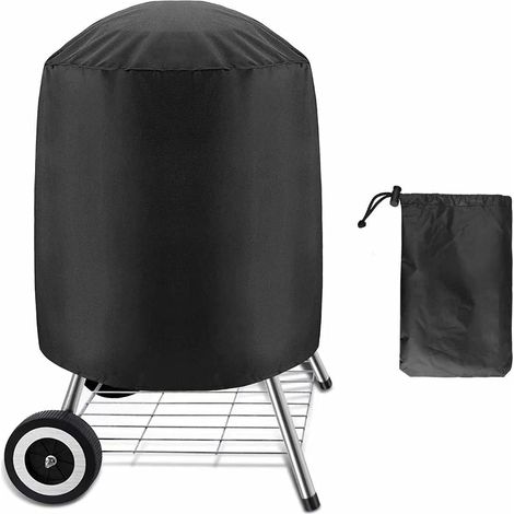 Ymyny Wasserdichte Grillabdeckung – Runde Grillabdeckung, Wasserdichte Grillabdeckung Aus 210d Oxford-gewebe – Anti-ultraviolett-schutzabdeckung Für Bbq (61 × 70 Cm)