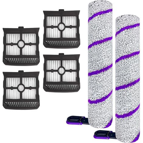 Bürstenrolle Und Filter Für Rowenta X-clean 10 / Narwal S20 Pro Nass- Und Trockensauger, Zubehörset, 2 Bürstenrollen + 2 Ersatzfilter