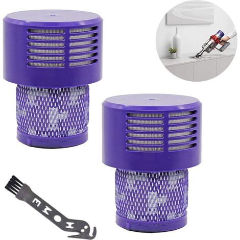 Set Mit 2 Ersatzfiltern, Kompatibel Mit Dyson Cyclone V10 Staubsauger – Referenz 969082-01