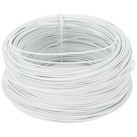 0,55 Mm Galvanisierter Eisendraht, 85 M, Rund, Pvc-beschichtet, Robust, Flexibel, Biegbar, Weißer Metalldraht Für Kabelumreifung