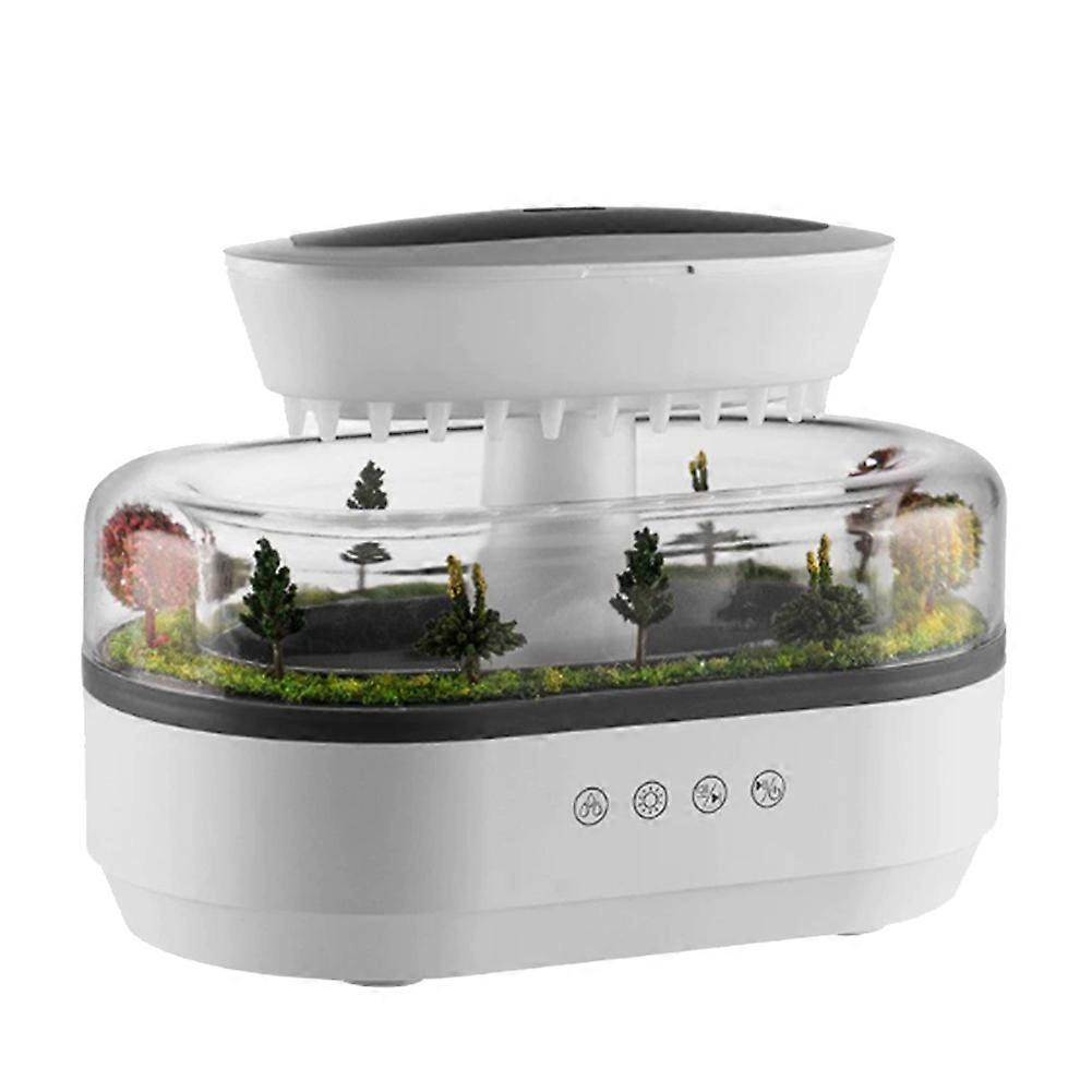 Diffuseur D'Ambiance À Effet Goutte À Goutte Avec Huiles Essentielles Et 7 Veilleuses, Humidificateur À Brume Fraîche, À Brancher