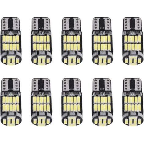 10 Stück Led-lampen W5w T10 12v Weißes Innen-kfz-kennzeichen