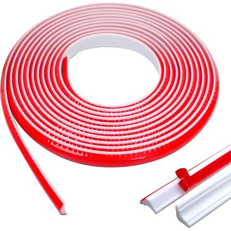 10 M Selbstklebende Flexible Leisten, Weißer Küchenabschlussstreifen Für Deckenleisten, Wandkanten (12 X 9 Mm) (weiß)