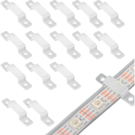 100 Stück Led-streifen-montageclip, 10 Mm Led-streifen-clip Für 10 Mm Breite, Wasserdichte Led-streifen-clips, Montagehalterungen – Ohne Schrauben