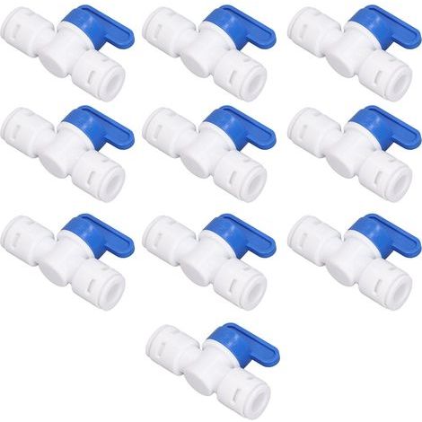 10er-pack Inline-absperrkugelhähne, 3/8 Zoll Außendurchmesser, Kunststoff-schnellverbindungsanschlüsse Für Rodi-systemrohre Von Wasserreinigern