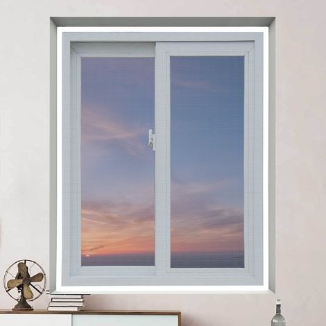 120 X 120 Cm Selbstinstalliertes Fenstergitter-set Mit Klettband, Unsichtbarer Mücken- Und Insektenschutz