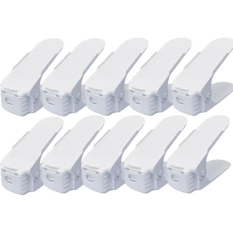12er-pack Schuhfächer, Schuhstapler, Verstellbare Schuhaufbewahrung, Doppelplattform-schuhregal, Rutschfest, Platzsparend Für Zuhause, Reisen,