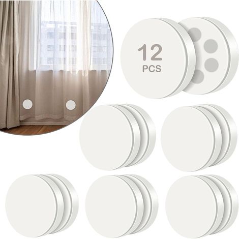 12er-pack Magnetische Duschvorhanggewichte, Gummieinlage, Vorhangeinlage-magnete, Auslaufsicher, Für Vorhänge, Fahnen Und Tischdecken (6 Paar)
