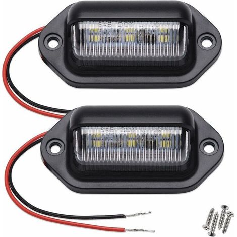 2 Led-kennzeichenleuchten 12v-24v Wasserdicht 6-smd Für Lkw Suv Anhänger Van Boot Als Innen- Oder Kofferraumbeleuchtung-kzq