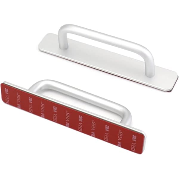 2 Stück Türgriffe, Selbstklebend, Aus Aluminiumlegierung, Zum Drücken Und Ziehen, Schiebetürgriff, Kein Bohren Erforderlich, Für Niedrige Wc-schränke, 150 X 25 Mm