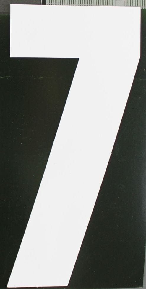 Reflektierende Klebezahl 7 Weiß 170 Mm 7 Buchstabe - Conacord