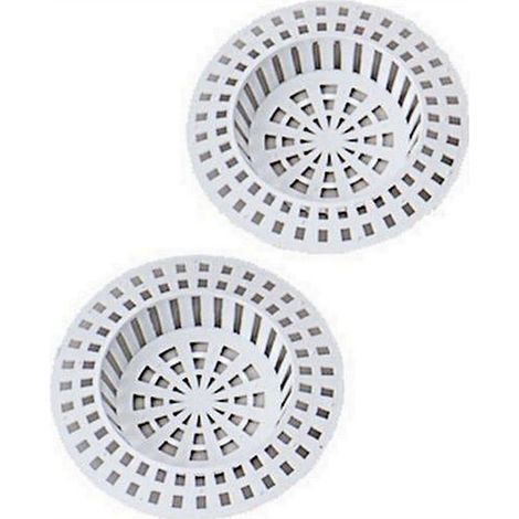 3 Filtergitter Für Universal-spülen Aus Weissem Pvc, Durchmesser 7 Cm