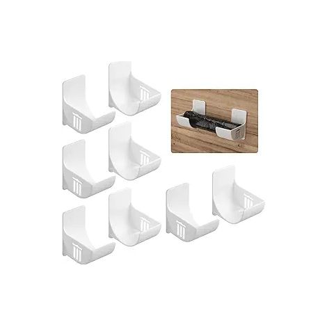 4 Stück Aufbewahrungsbox Aus Aluminiumfolie, Selbstklebende Tür-wandregal-aufbewahrungsbox Für Küchenschranktüren Für Schranktür, Speisekammertür, Pergamentpapier