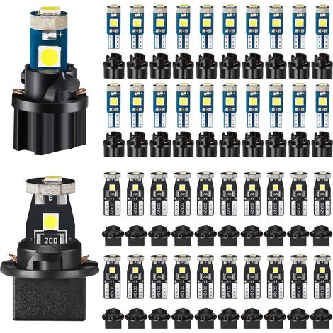 40 Stück T5 T10 Led-armaturenbrett-glühbirne Mit Drehbarem Sockel Für Auto-innenbeleuchtung, Armaturenbrett-anzeige, Kartenkuppel