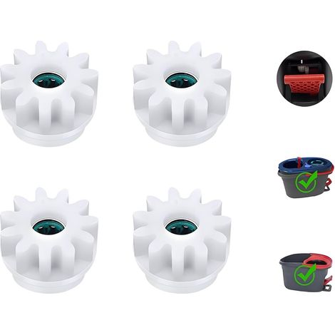 4er-pack Spin Mop-ersatzteile – Für Vileda Spin Mop Bucket – Kupplungslager, Mop Bucket, Kettenrad – Kompatibel Mit Ocedar, Vileda