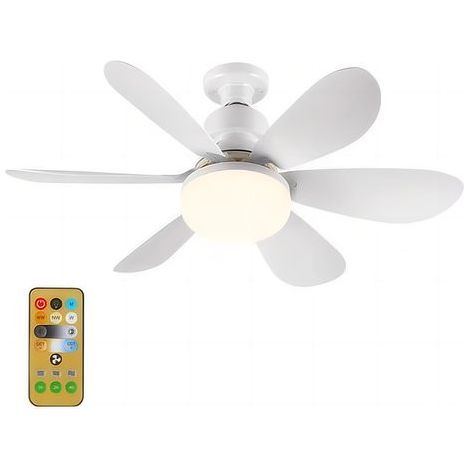 52 Cm Leiser Deckenventilator Mit Led-licht Und Fernbedienung, 40-w-lampe, E27-fassung