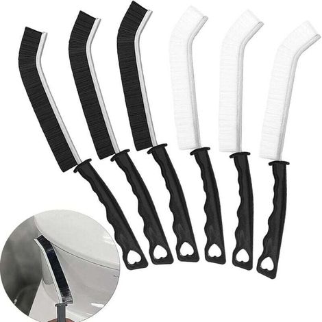 6 Stück Fugenreinigungsbürste, Xu, Fliesenfugenbürste, Multifunktional Mit Griff Für Tür, Fenster, Küche, Zimmer, Rost (3 3 Weiß) Kzq – Kzq
