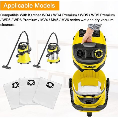 8 Stück Beutel Für Karcher Wd5 Wd4 Wd6 Mv4 Mv5 Mv6 Staubsauger Filterbeutel Für Karcher Ersatzfilter 2.863-006.0 A