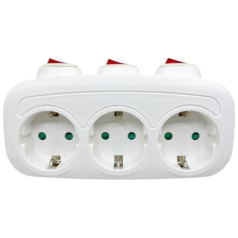Adapter Für Europäische Steckdosen, Wandsteckdosenleiste – 3-port-steckdosenleiste, Internationaler Konverter Zum Laden Ihrer Geräte Im Wohnzimmer, In Der Küche, Im Schlafzimmer, Zu Hause, Im Urlaub O