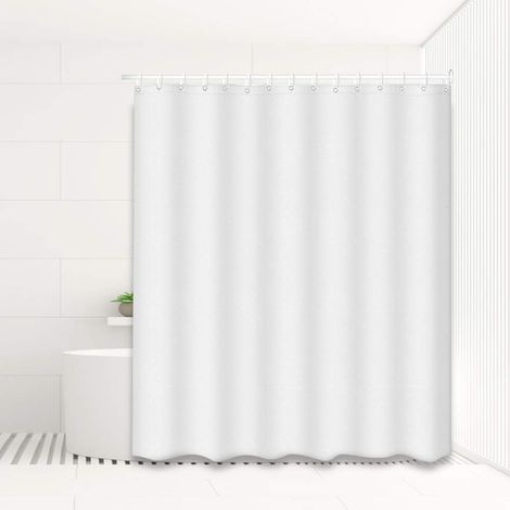 Anti-schimmel-duschvorhang, Polyester-duschvorhang Für Badezimmer, Waschbar, Wasserdicht, Mit Befestigungsringen An Der Groofoo-duschstange, 120 X 200 Cm