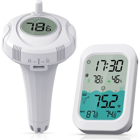 Drahtloses, Schwimmendes Poolthermometer Mit Lcd-wassertemperaturanzeige Und Digitalem Empfänger Für Innen- Und Außenbereich, Geeignet Für Aquarium, Whirlpool Und Fischteich